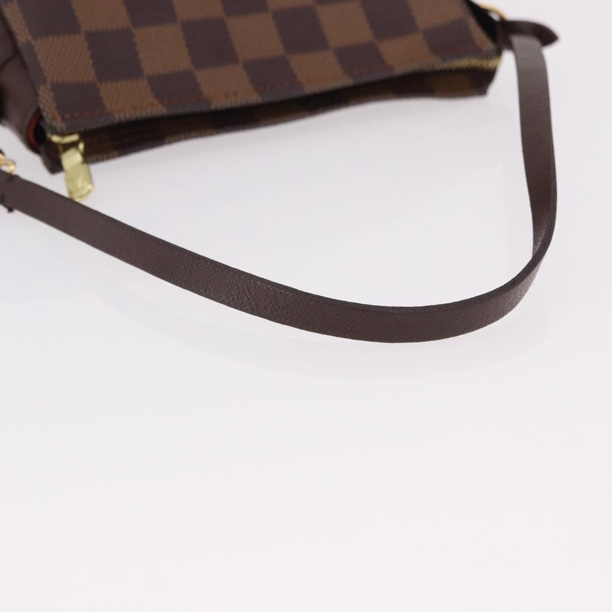 LOUIS VUITTON Damier Ebene Trousse makeup Pouch N51982 LV Auth 192050V