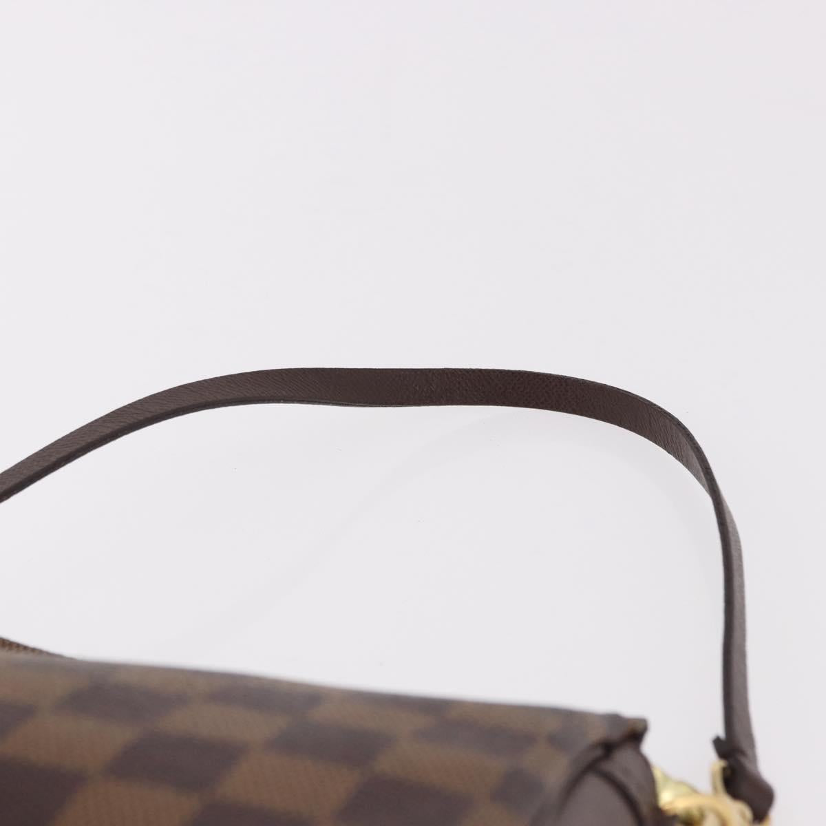 LOUIS VUITTON Damier Ebene Trousse makeup Pouch N51982 LV Auth 192050V