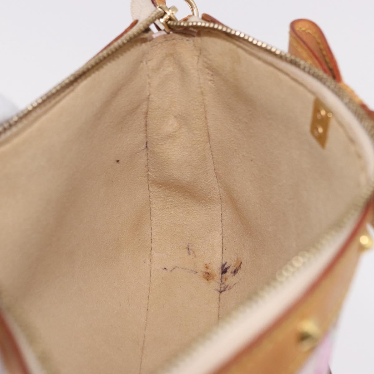 LOUIS VUITTON Cherry Blossom Pochette Accessoires Pouch Rose M92007 Auth 192052V