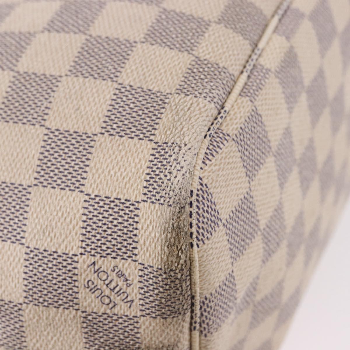 LOUIS VUITTON Damier Azur Neverfull PM Tote Bag N41362 LV Auth 192055