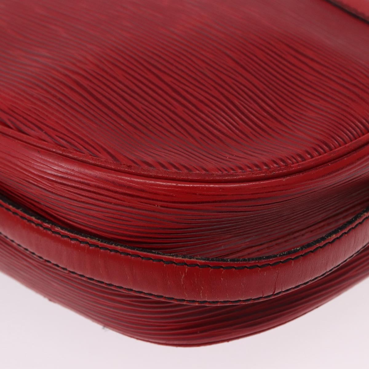 LOUIS VUITTON Epi Jeune Fille MM Shoulder Bag Red M52157 LV Auth 192062