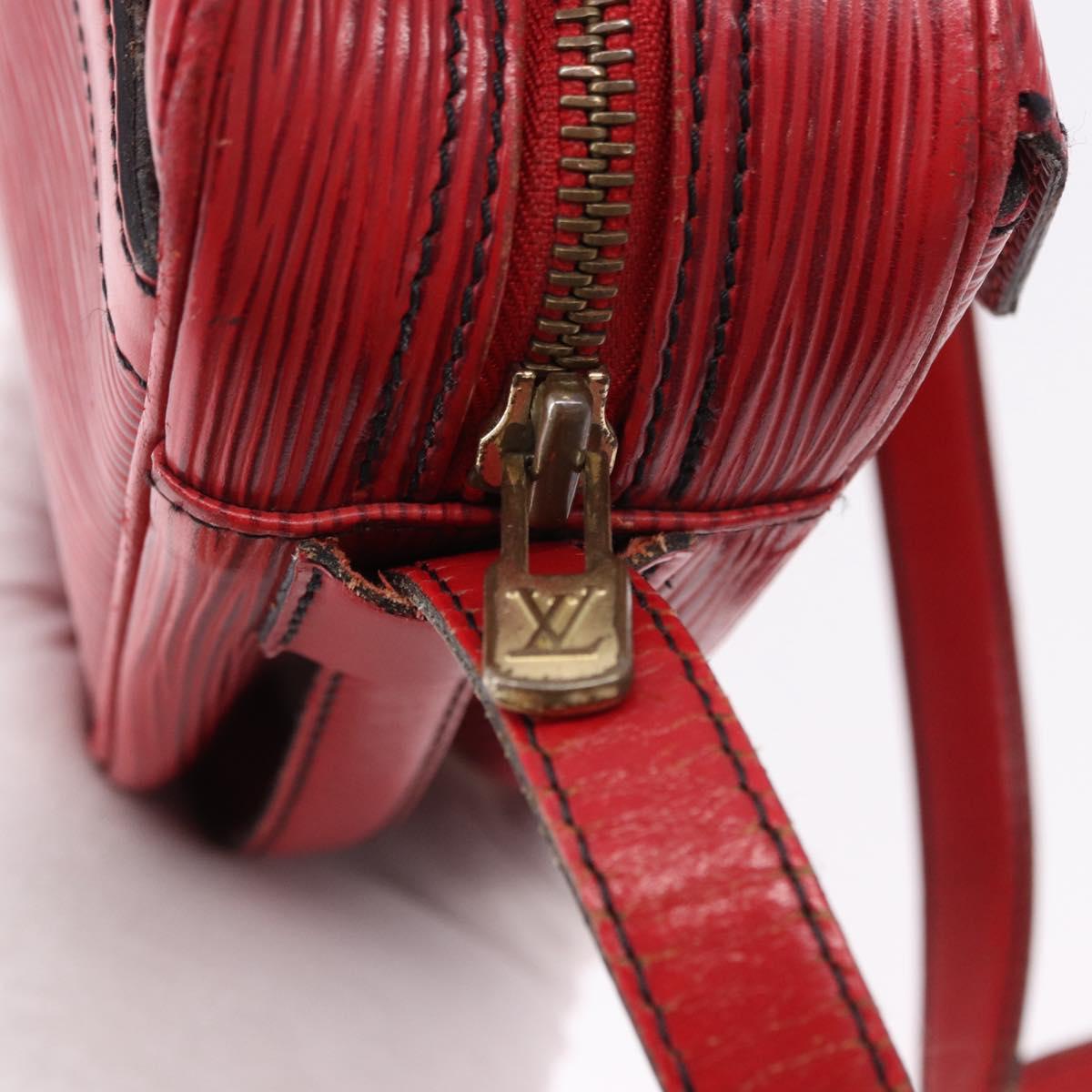 LOUIS VUITTON Epi Jeune Fille MM Shoulder Bag Red M52157 LV Auth 192062