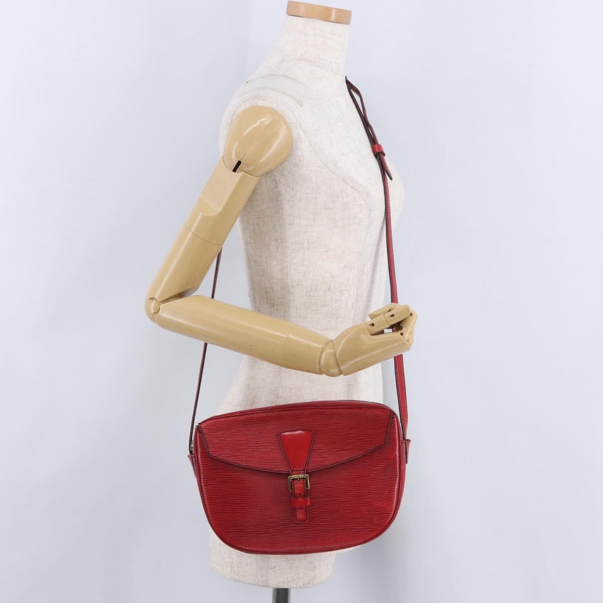 LOUIS VUITTON Epi Jeune Fille MM Shoulder Bag Red M52157 LV Auth 192062