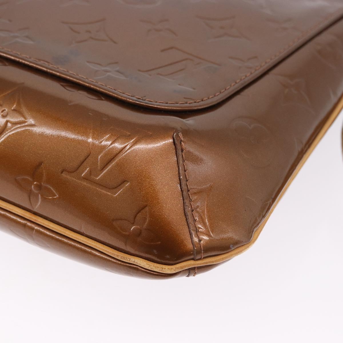 LOUIS VUITTON Monogram Vernis Thompson Street Bag Bronze M91124 LV Auth 192067