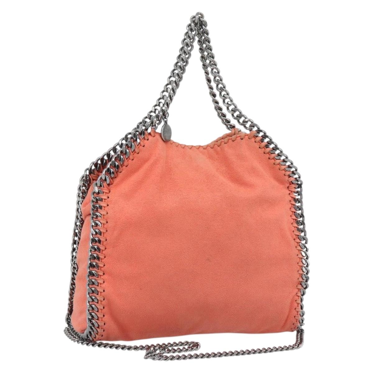 Stella MacCartney Falabella Chain Bag polyester 2way Orange 371223 Auth 192068A
