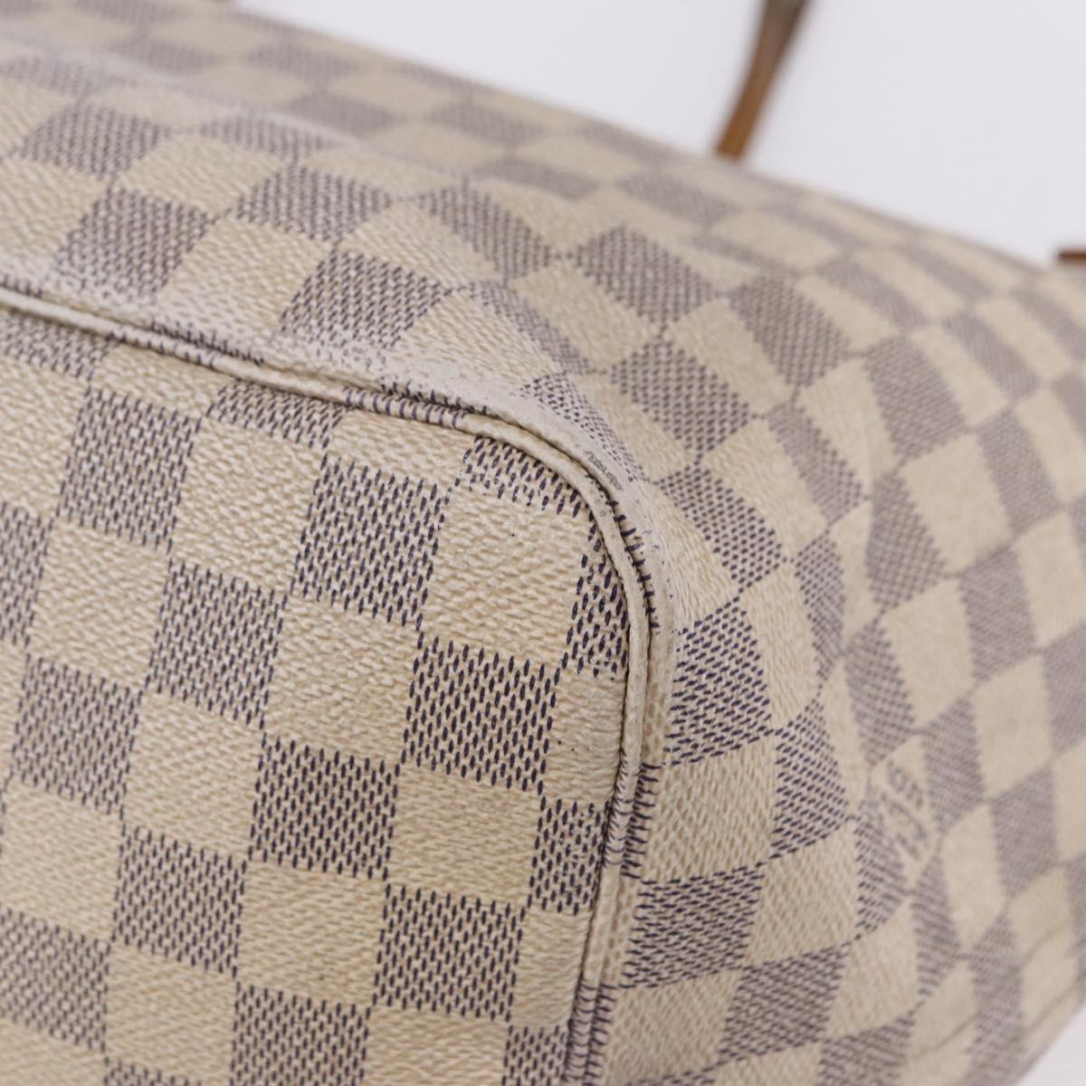 LOUIS VUITTON Damier Azur Neverfull GM Tote Bag N41360 LV Auth 192070