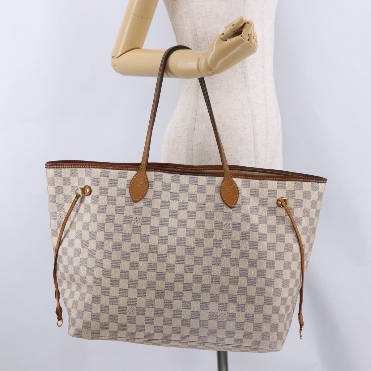 LOUIS VUITTON Damier Azur Neverfull GM Tote Bag N41360 LV Auth 192070
