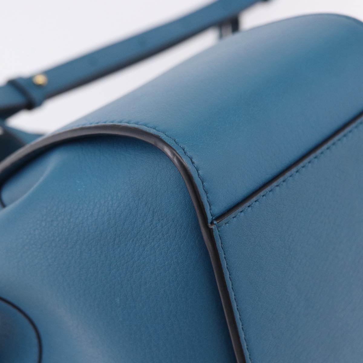 LOEWE Ghibli Collaboration Hammock Mini Hand Bag Leather Navy Gold Auth 192072SM