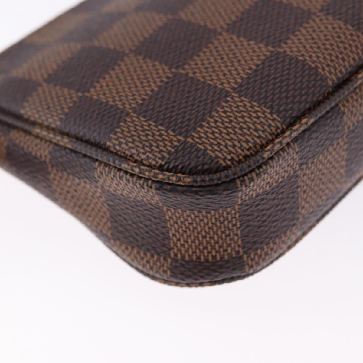 LOUIS VUITTON Damier Ebene Mini Pochette Accessoires Pouch N58009 Auth 192091V