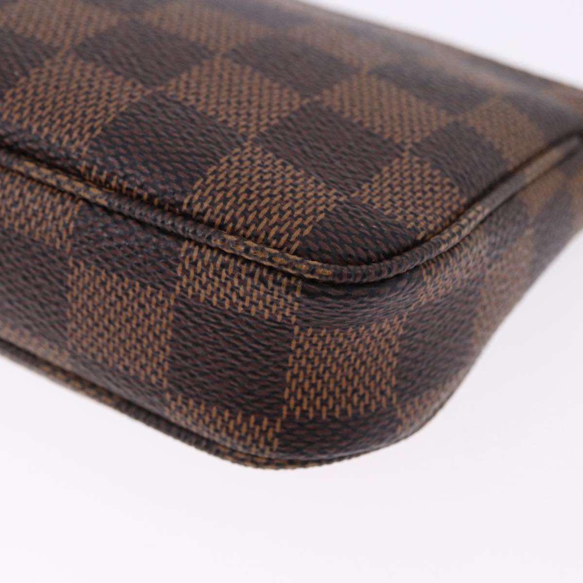 LOUIS VUITTON Damier Ebene Mini Pochette Accessoires Pouch N58009 Auth 192091V