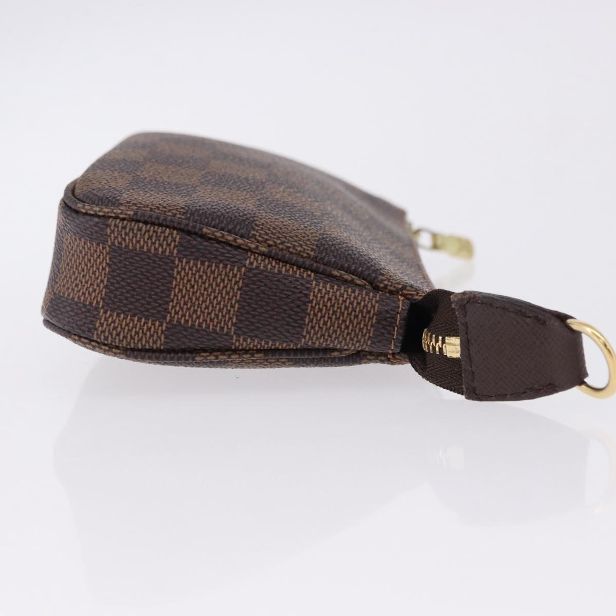 LOUIS VUITTON Damier Ebene Mini Pochette Accessoires Pouch N58009 Auth 192091V