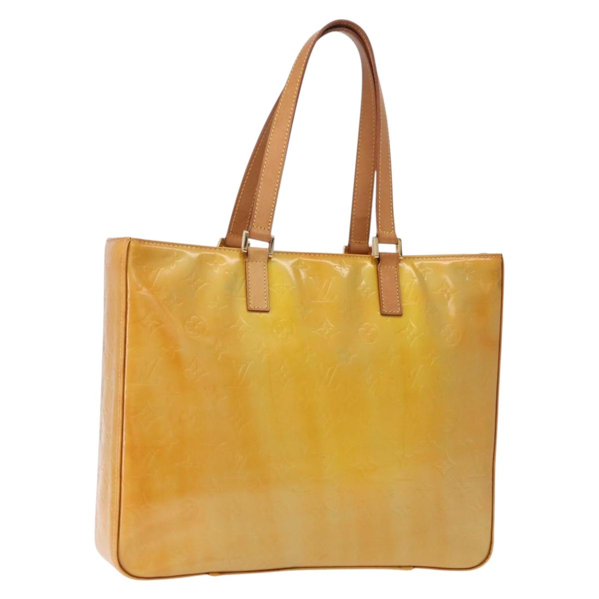 LOUIS VUITTON Monogram Vernis Columbus Tote Bag Gris M91028 LV Auth 192101