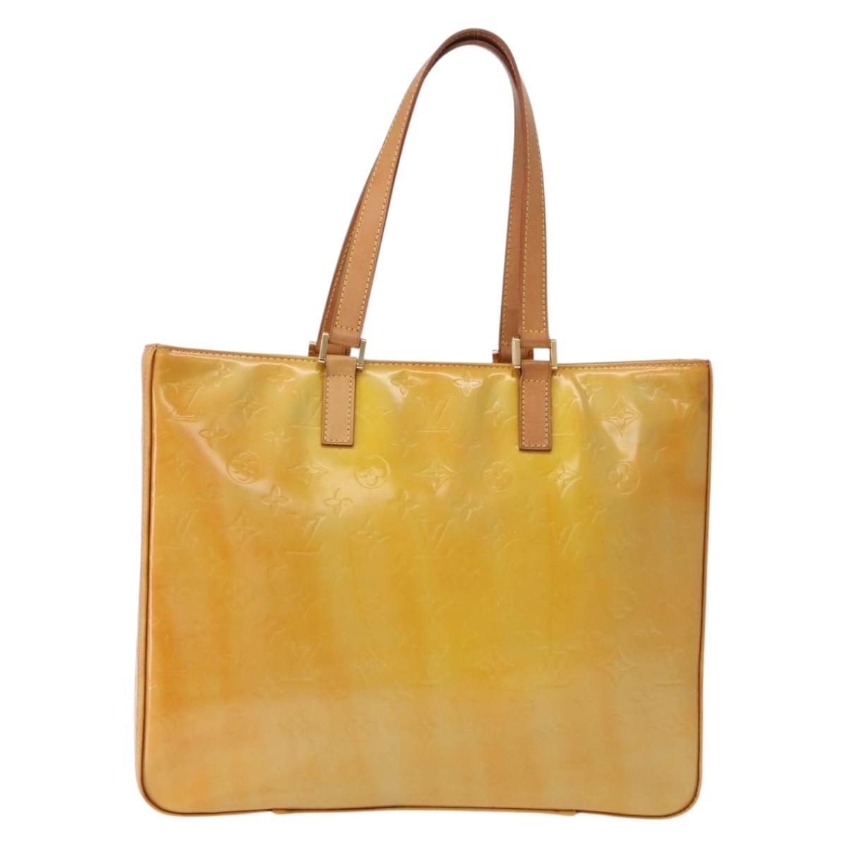 LOUIS VUITTON Monogram Vernis Columbus Tote Bag Gris M91028 LV Auth 192101