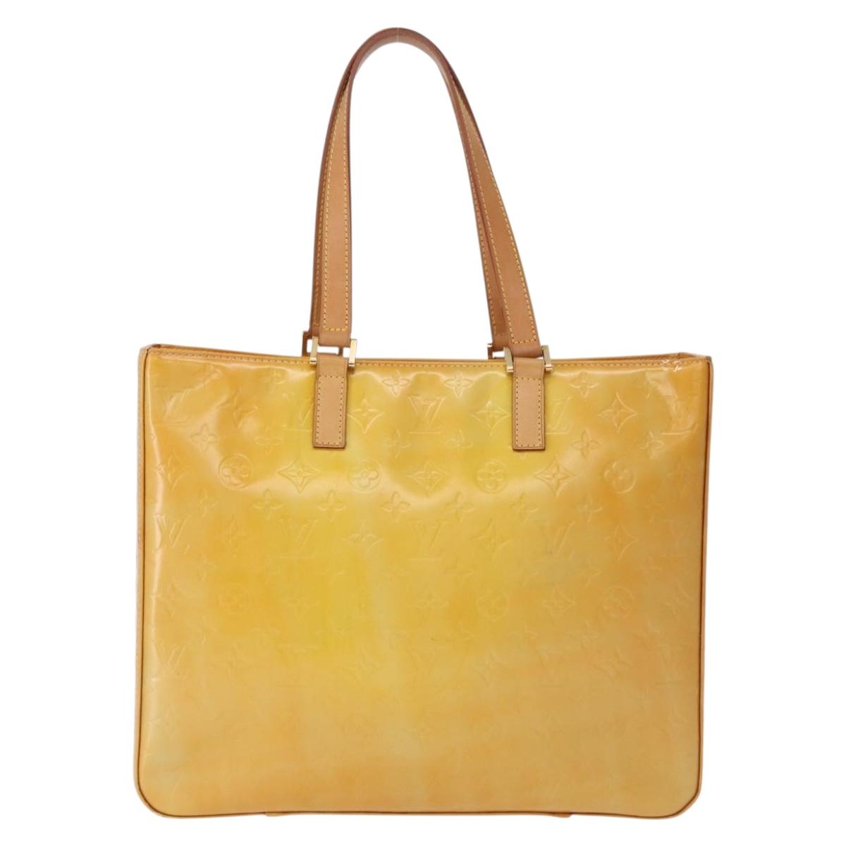 LOUIS VUITTON Monogram Vernis Columbus Tote Bag Gris M91028 LV Auth 192101