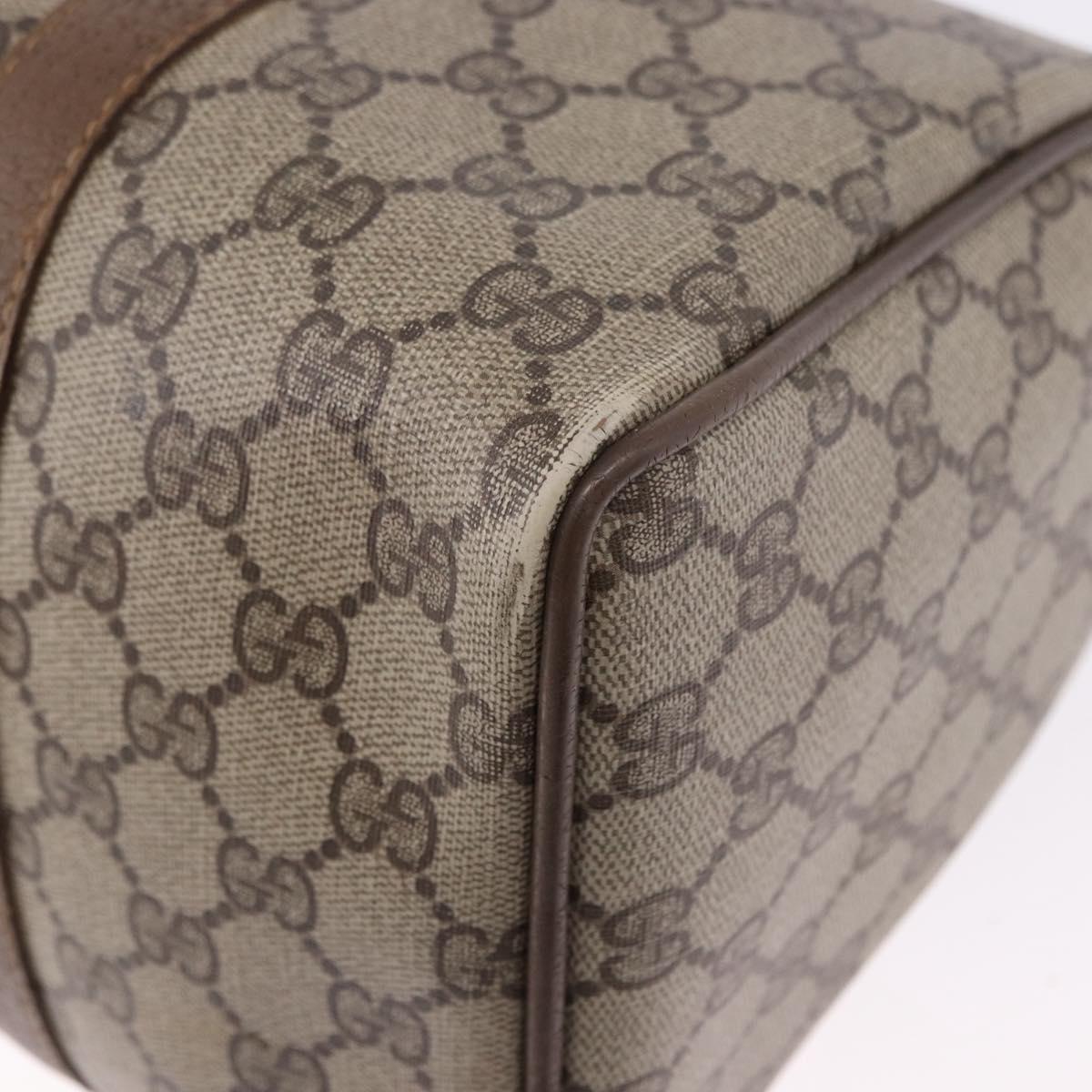 GUCCI GG Supreme Web Sherry Line Hand Bag PVC Beige Gold 69 02 007 Auth 192102