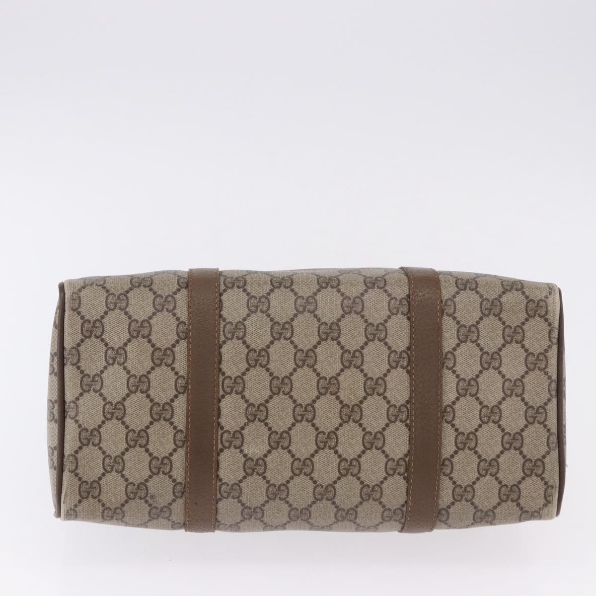 GUCCI GG Supreme Web Sherry Line Hand Bag PVC Beige Gold 69 02 007 Auth 192102