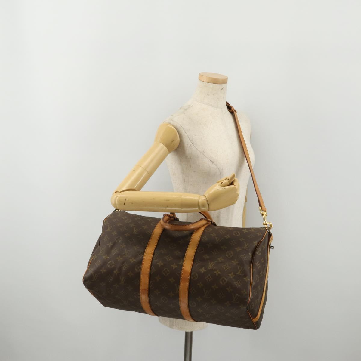 LOUIS VUITTON Monogram Keepall Bandouliere 45 Boston Bag M41418 LV Auth 192105