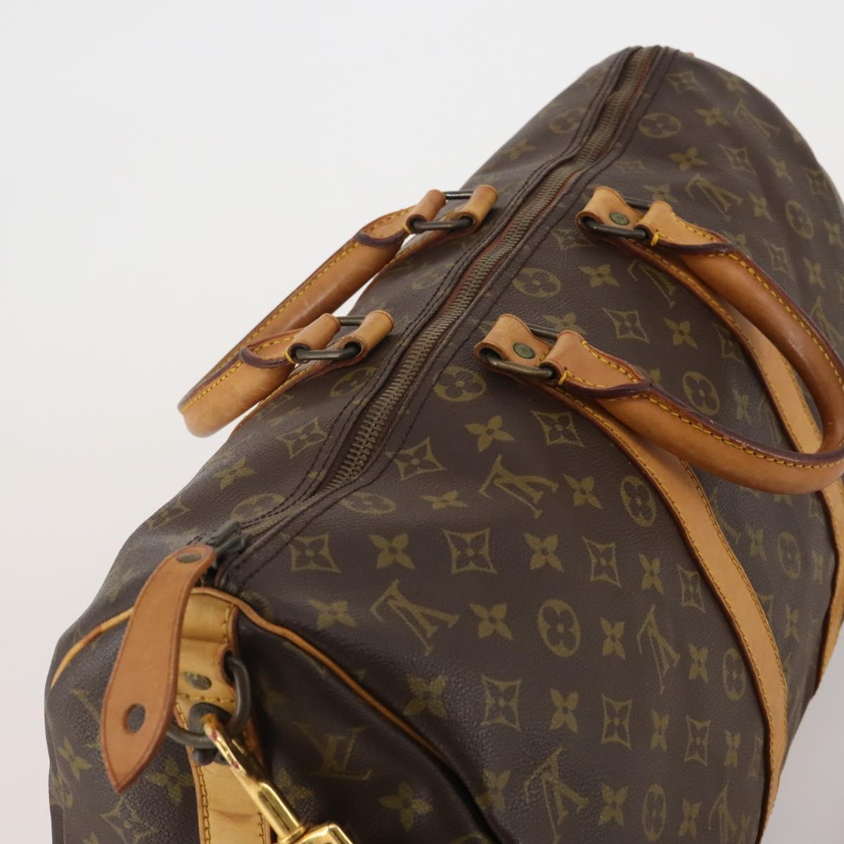 LOUIS VUITTON Monogram Keepall Bandouliere 45 Boston Bag M41418 LV Auth 192105