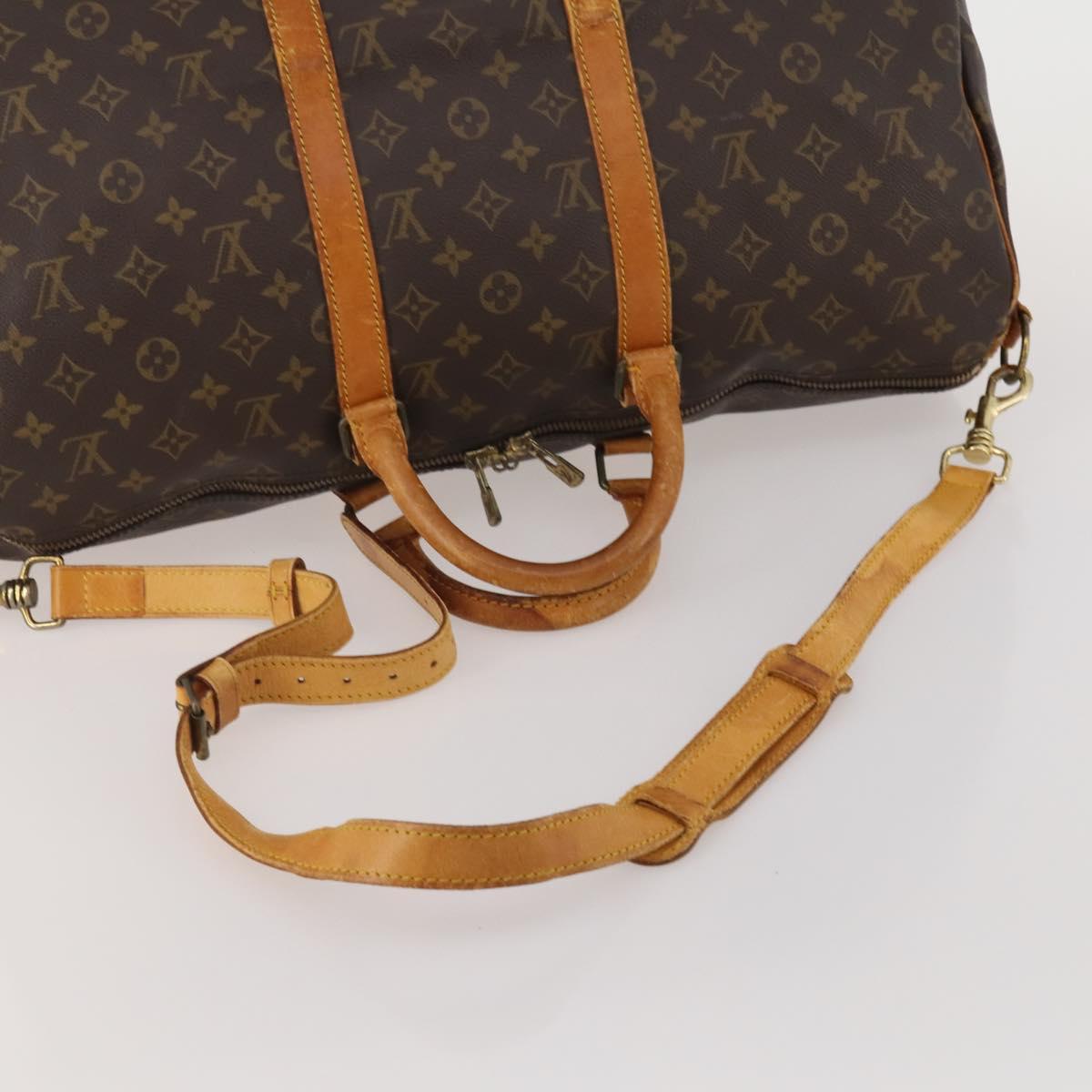 LOUIS VUITTON Monogram Keepall Bandouliere 50 Boston Bag M41416 LV Auth 192106