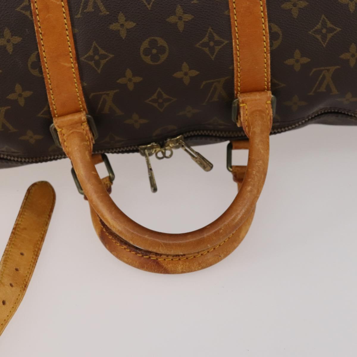LOUIS VUITTON Monogram Keepall Bandouliere 50 Boston Bag M41416 LV Auth 192106