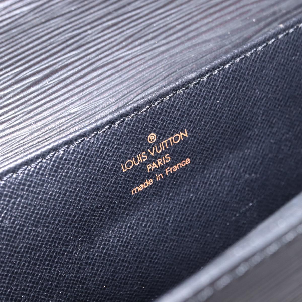 LOUIS VUITTON Epi ServietteConseiller Business Bag Black M54422 LV Auth 192108A