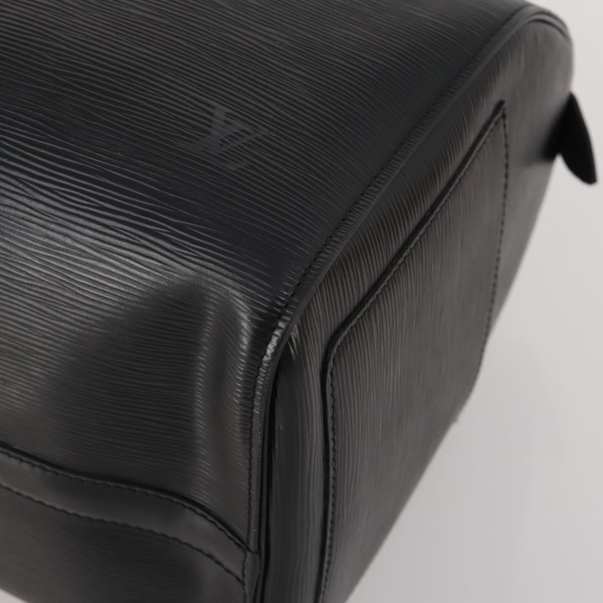 LOUIS VUITTON Epi Keepall 45 Boston Bag Black M42972 LV Auth 192112V