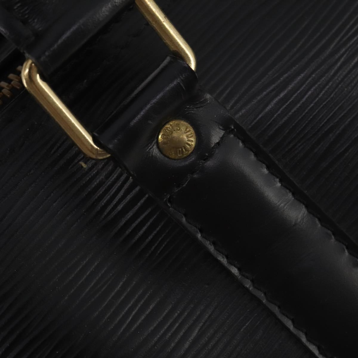 LOUIS VUITTON Epi Keepall 45 Boston Bag Black M42972 LV Auth 192112V
