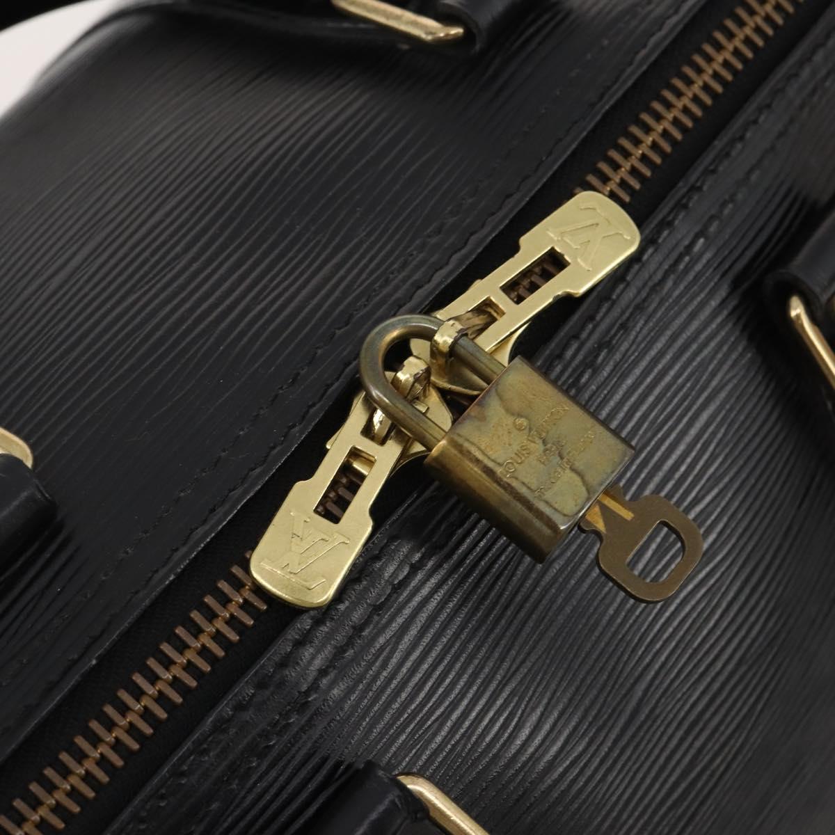 LOUIS VUITTON Epi Keepall 45 Boston Bag Black M42972 LV Auth 192112V