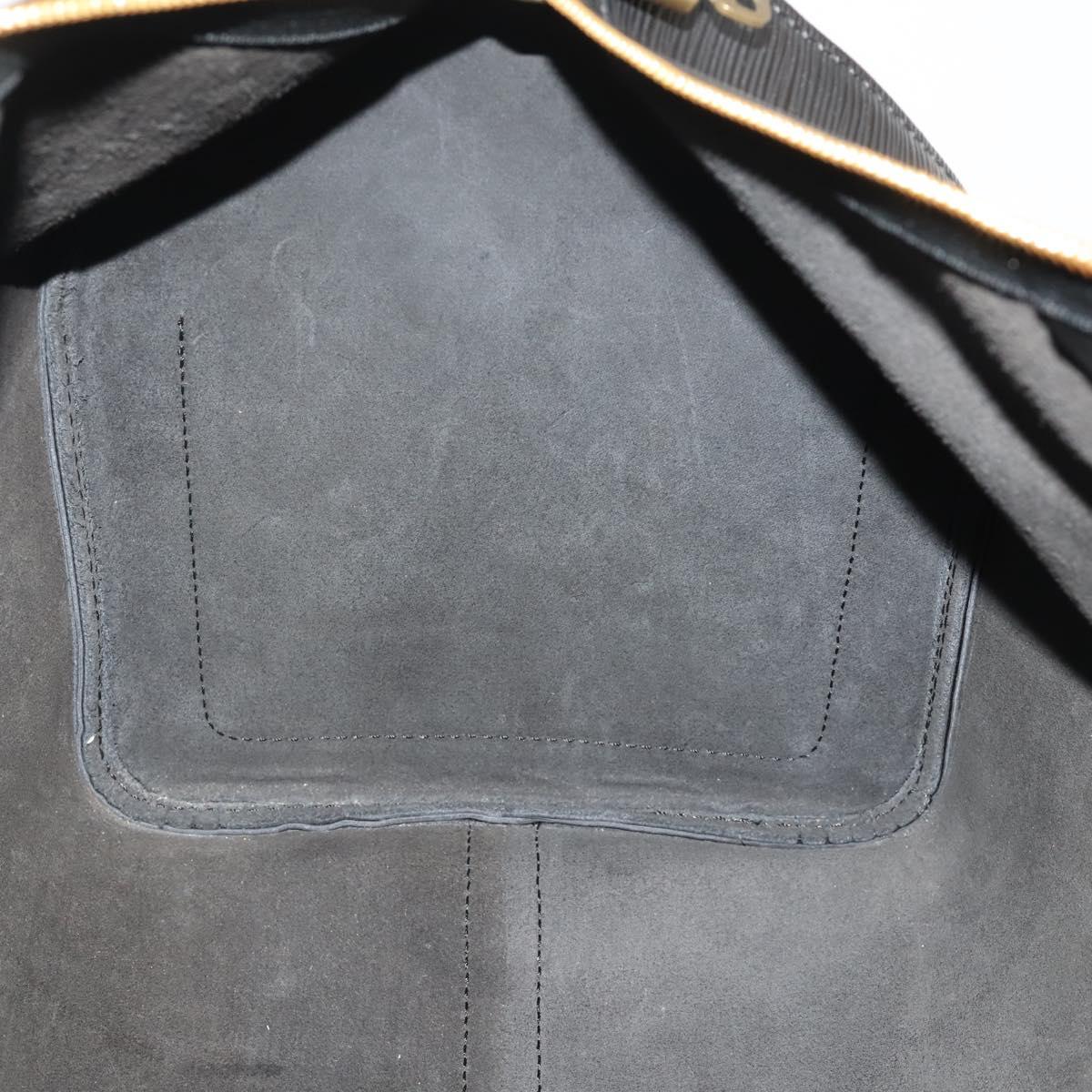 LOUIS VUITTON Epi Keepall 45 Boston Bag Black M42972 LV Auth 192112V