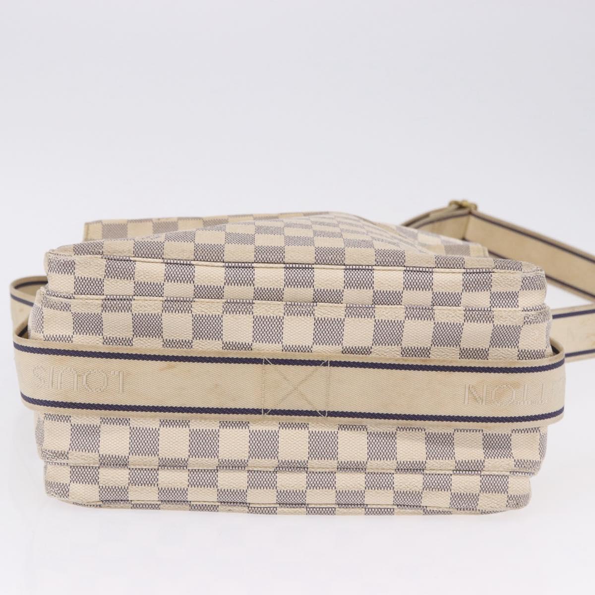 LOUIS VUITTON Damier Azur Naviglio Shoulder Bag N51189 LV Auth 192113