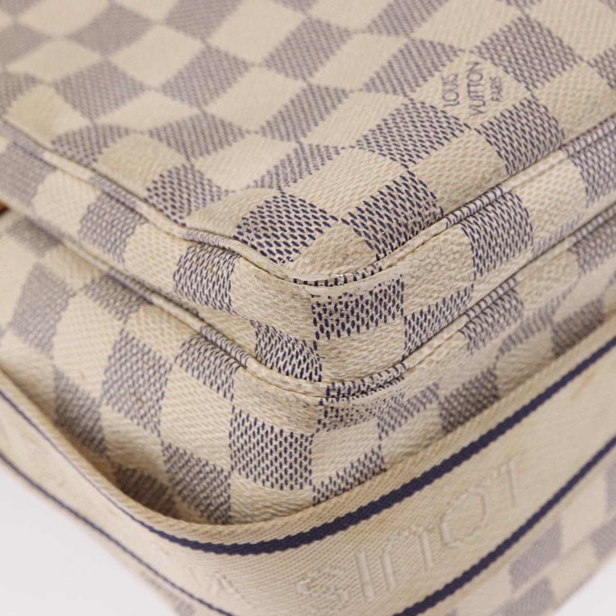 LOUIS VUITTON Damier Azur Naviglio Shoulder Bag N51189 LV Auth 192113