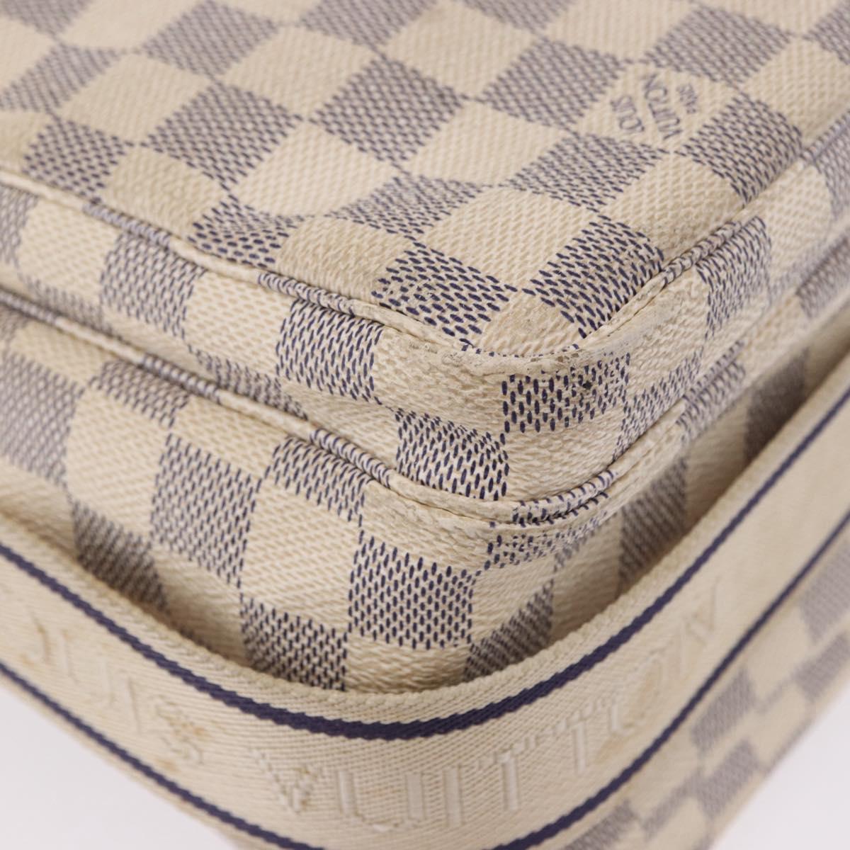 LOUIS VUITTON Damier Azur Naviglio Shoulder Bag N51189 LV Auth 192113