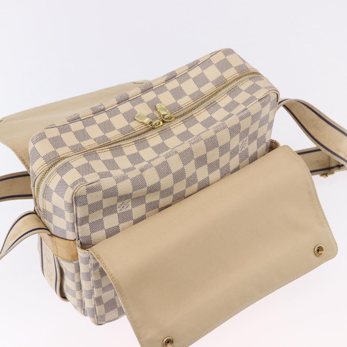 LOUIS VUITTON Damier Azur Naviglio Shoulder Bag N51189 LV Auth 192113