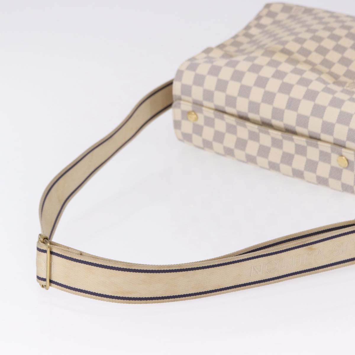 LOUIS VUITTON Damier Azur Naviglio Shoulder Bag N51189 LV Auth 192113