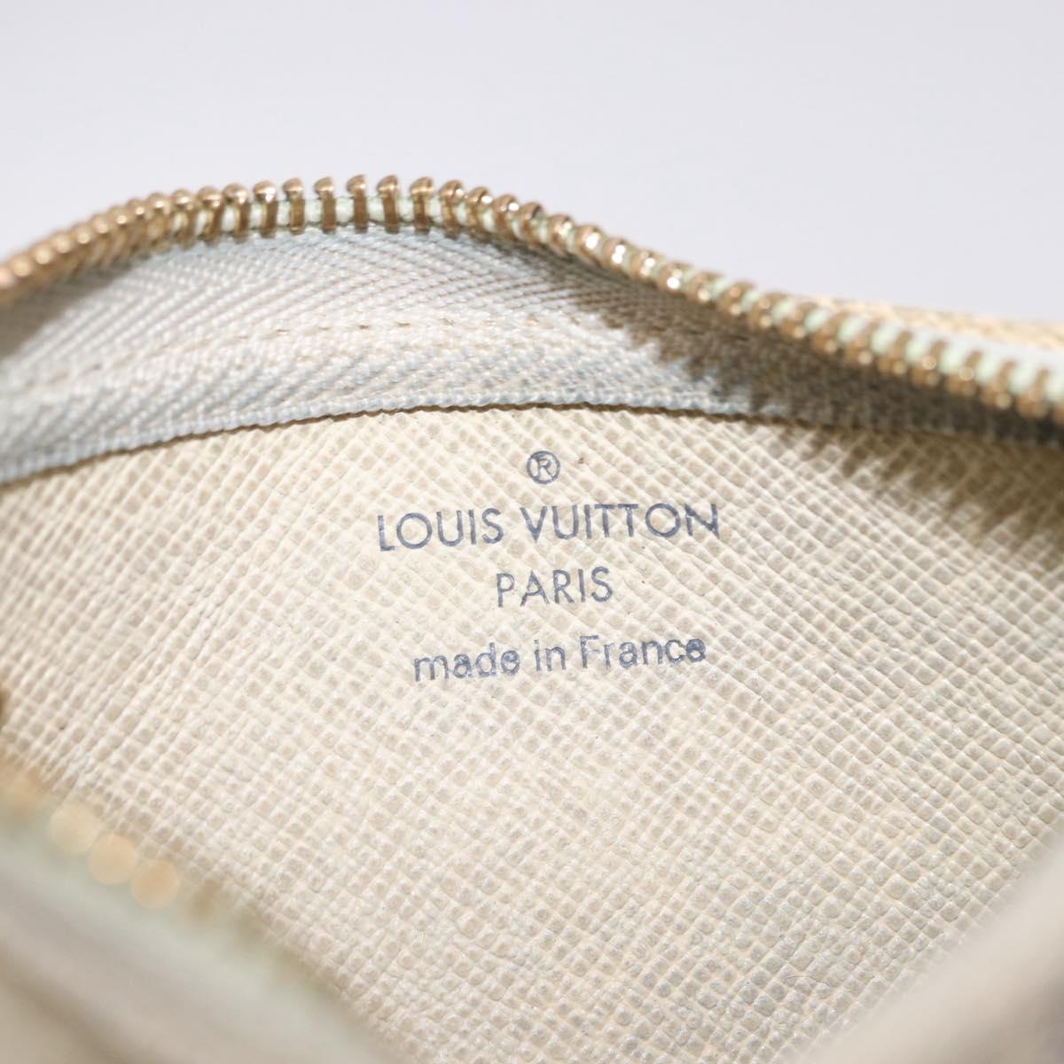 LOUIS VUITTON Damier Azur Pochette Cles Coin Purse N62659 LV Auth 192118