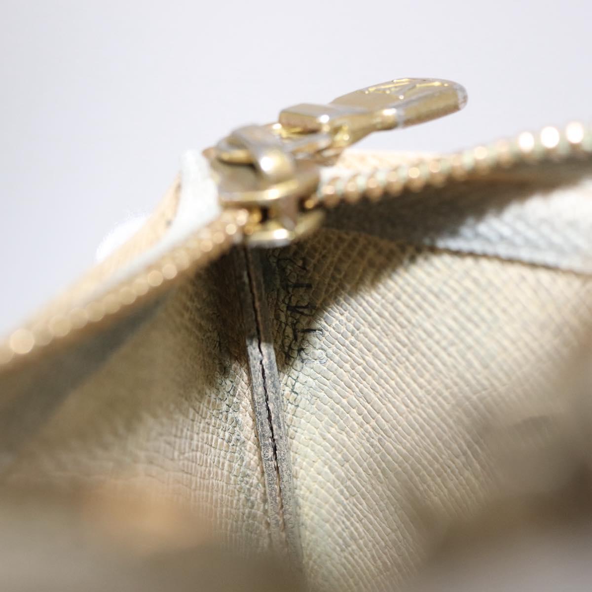 LOUIS VUITTON Damier Azur Pochette Cles Coin Purse N62659 LV Auth 192118