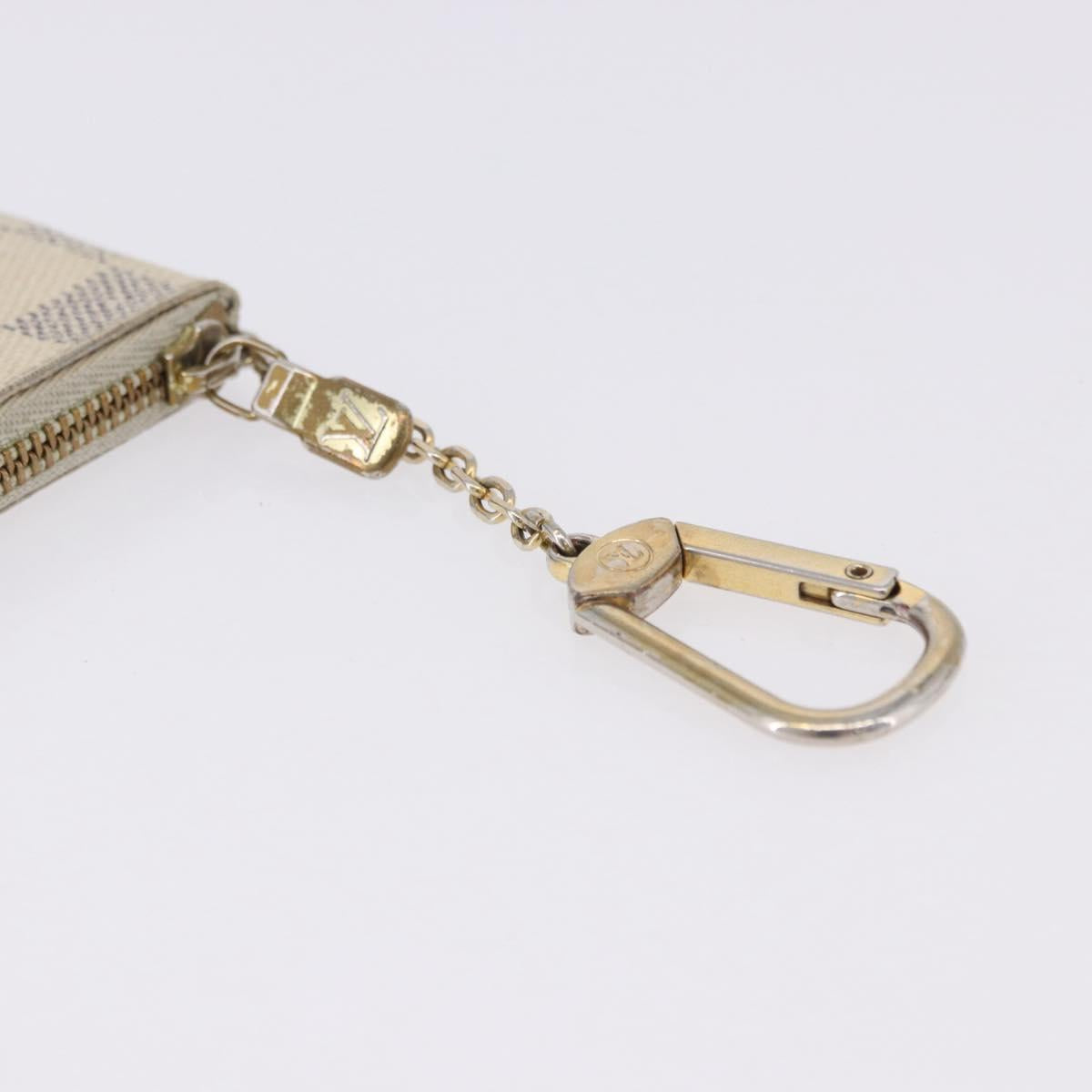 LOUIS VUITTON Damier Azur Pochette Cles Coin Purse N62659 LV Auth 192118