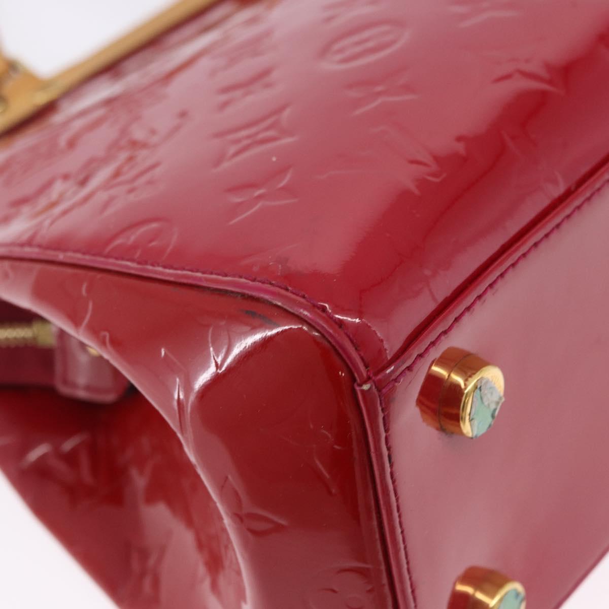 LOUIS VUITTON Vernis Blair MM Hand Bag 2way Rose Andian M91798 LV Auth 192121