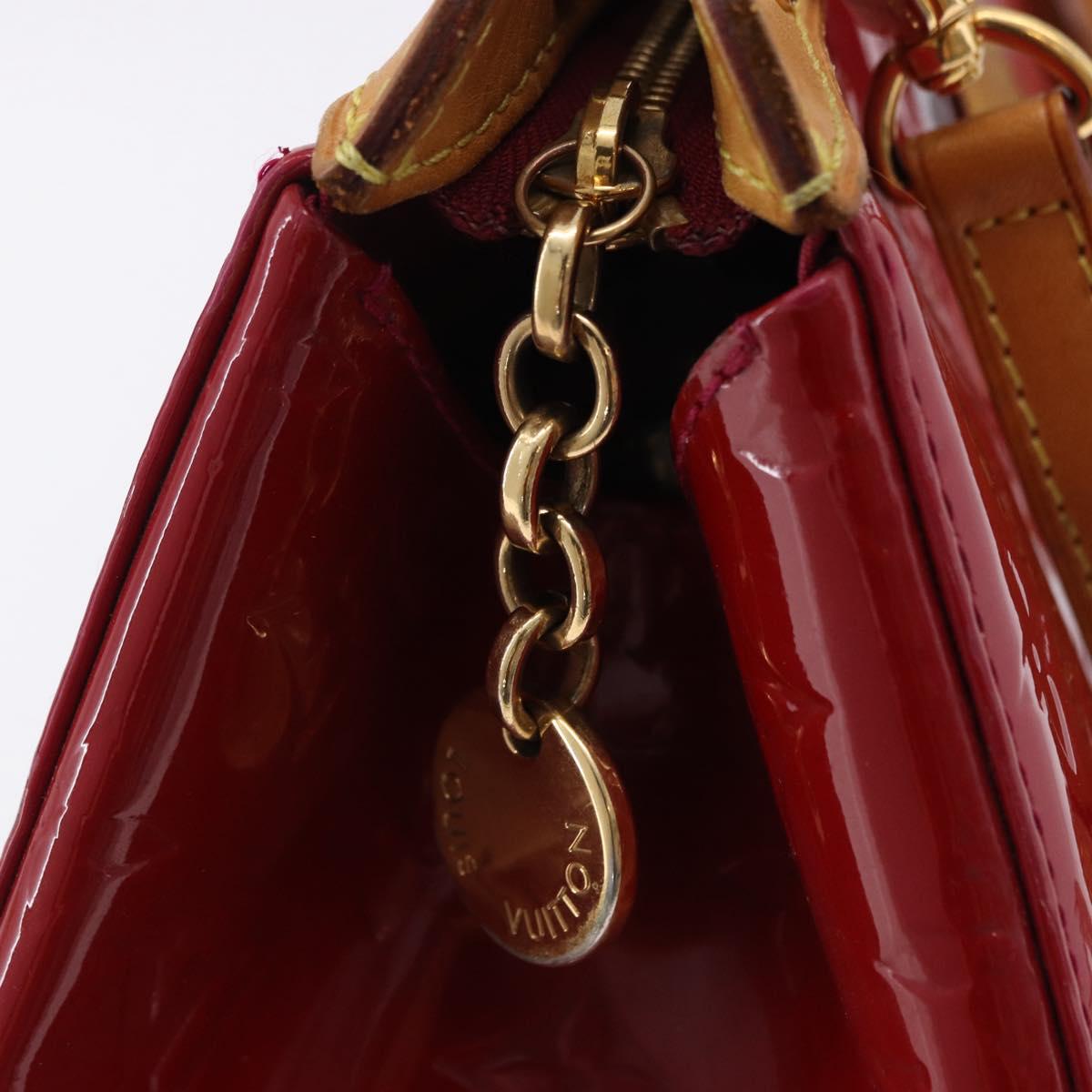 LOUIS VUITTON Vernis Blair MM Hand Bag 2way Rose Andian M91798 LV Auth 192121