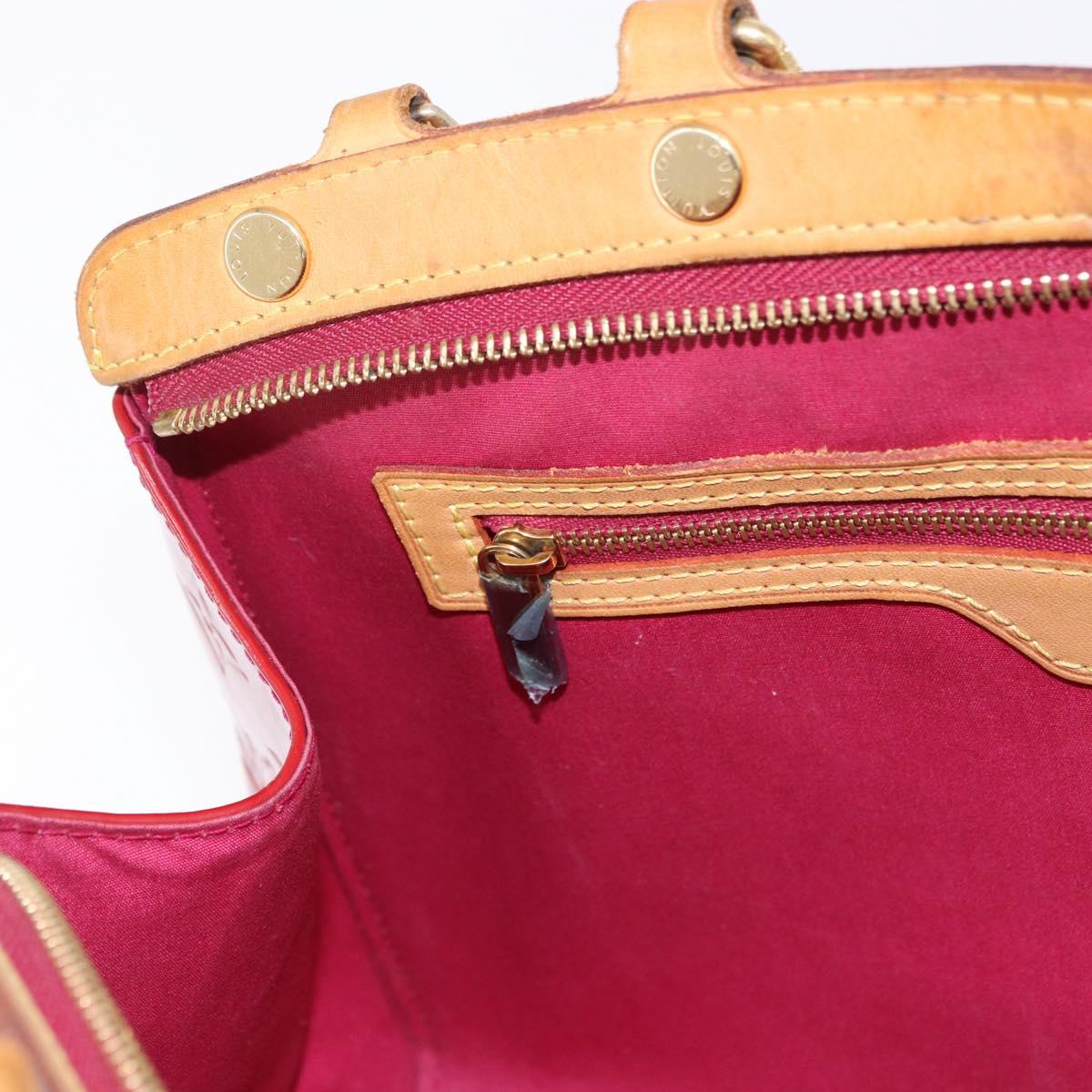 LOUIS VUITTON Vernis Blair MM Hand Bag 2way Rose Andian M91798 LV Auth 192121
