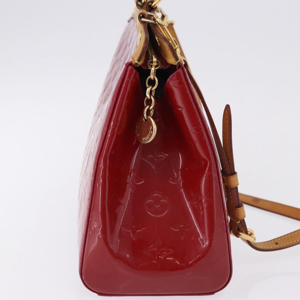 LOUIS VUITTON Vernis Blair MM Hand Bag 2way Rose Andian M91798 LV Auth 192121