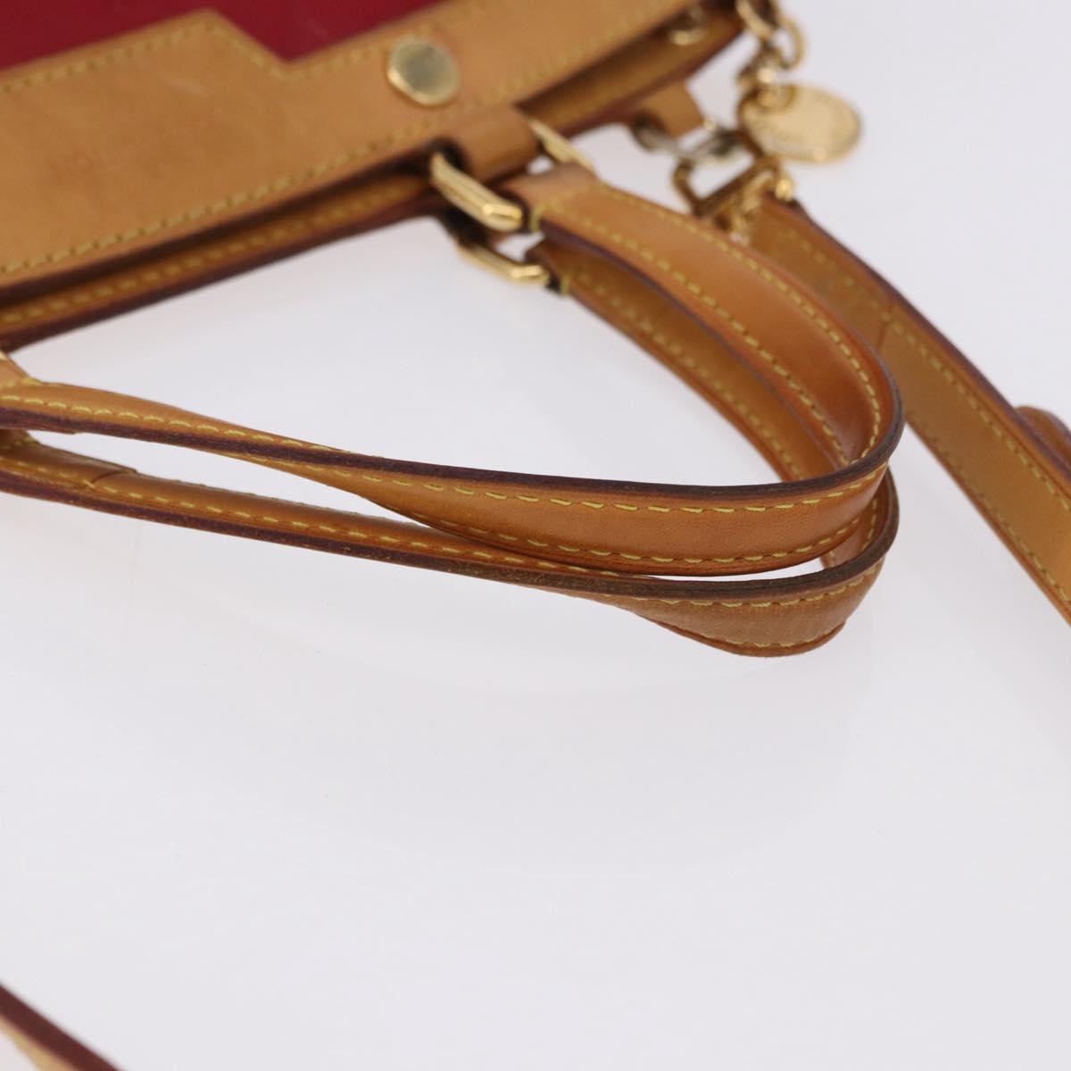 LOUIS VUITTON Vernis Blair MM Hand Bag 2way Rose Andian M91798 LV Auth 192121