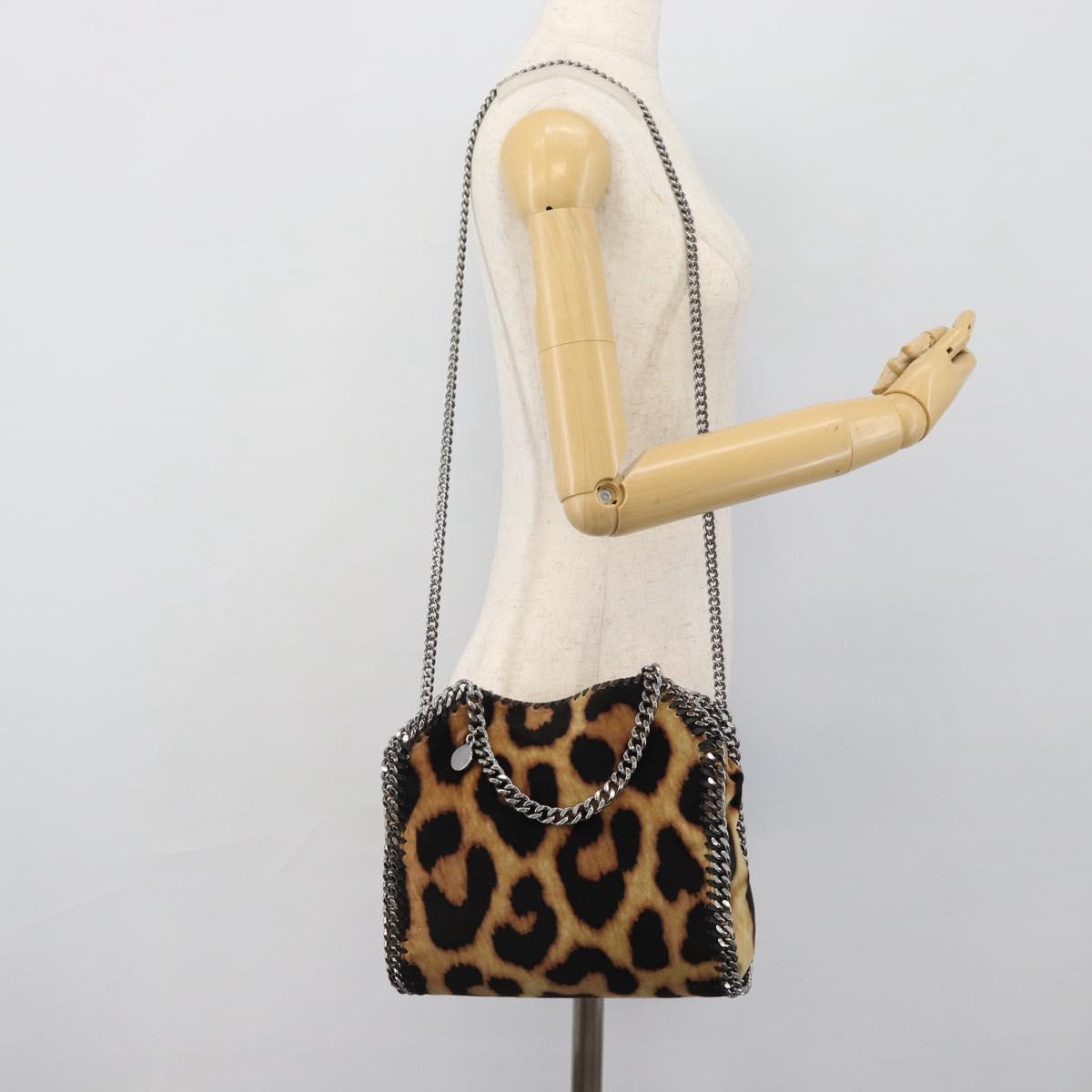 Stella MacCartney Chain Farabella Mini Bag Velor 2way Brown 371223 Auth 192123V