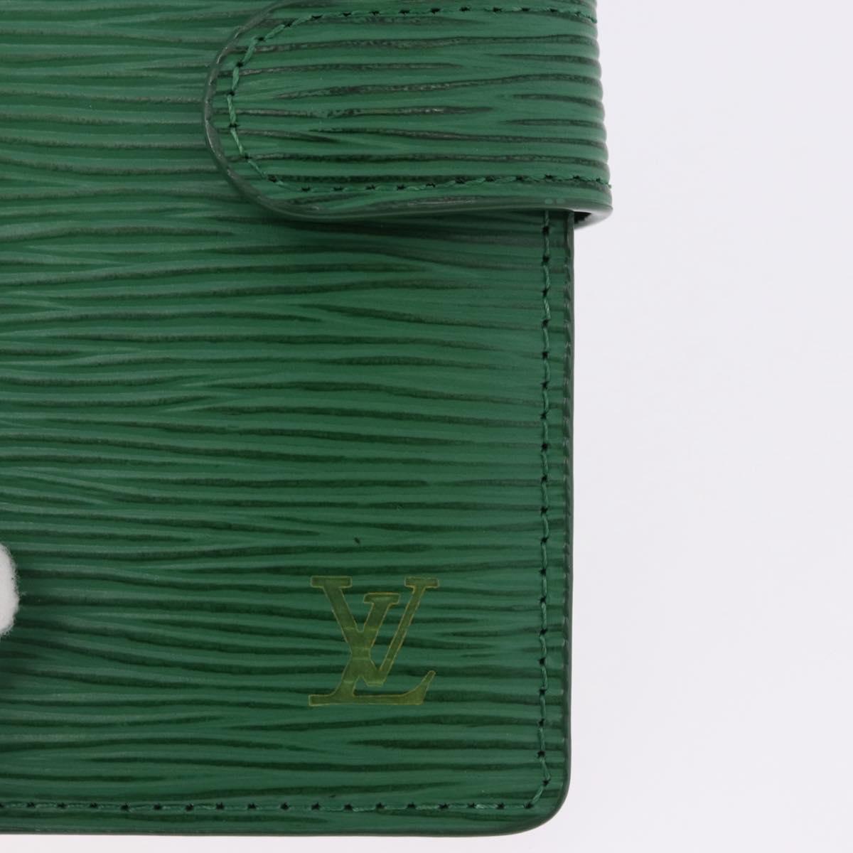 LOUIS VUITTON Epi Agenda PM Day Planner Cover Green R20054 LV Auth 192132