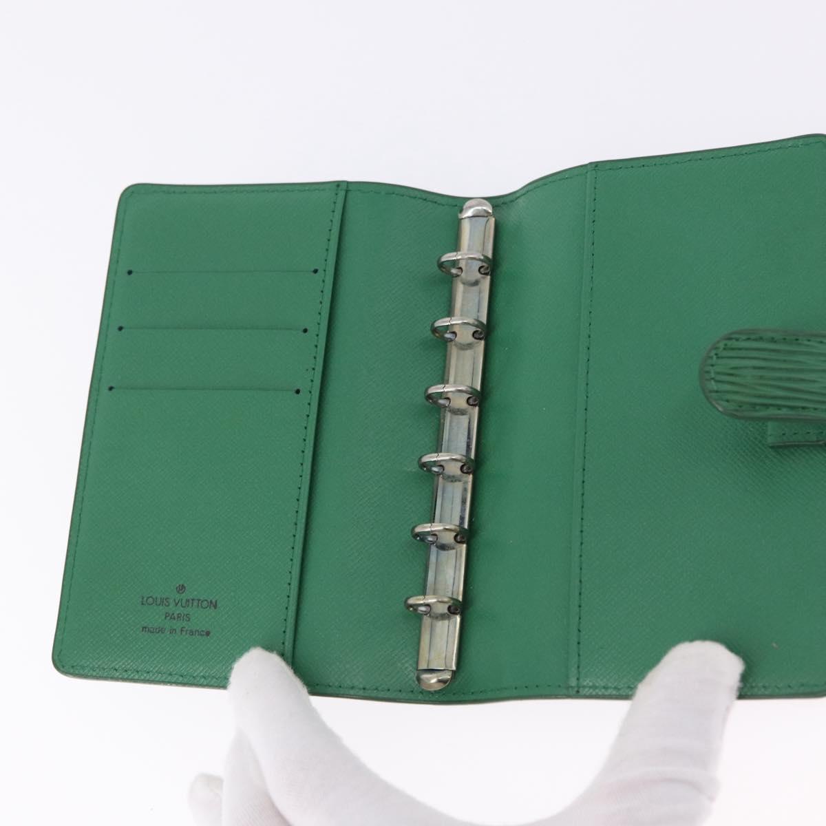LOUIS VUITTON Epi Agenda PM Day Planner Cover Green R20054 LV Auth 192132
