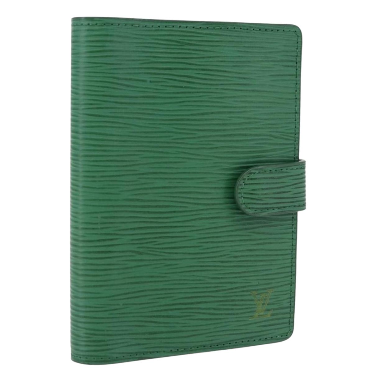 LOUIS VUITTON Epi Agenda PM Day Planner Cover Green R20054 LV Auth 192132