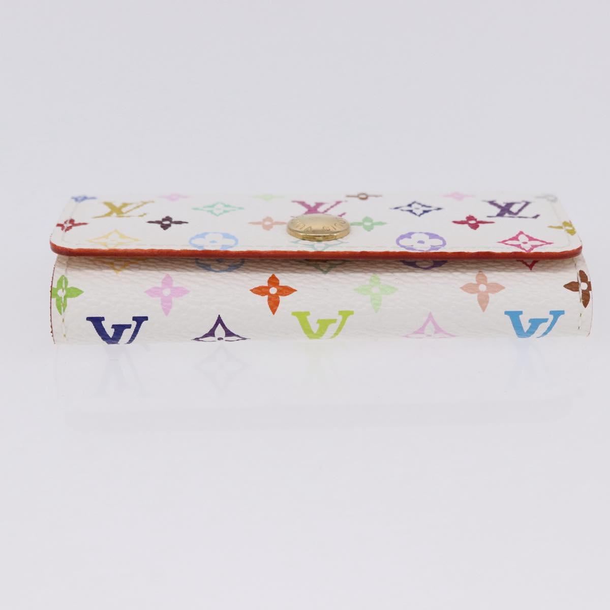 LOUIS VUITTON Monogram Multicolor Multicles 4 Key Case White M93731 Auth 192135M