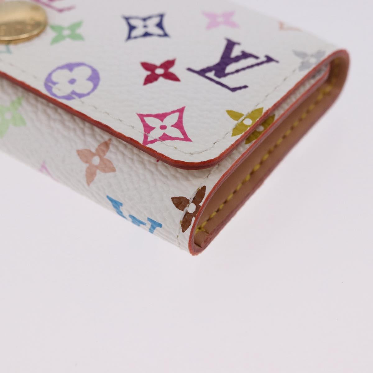 LOUIS VUITTON Monogram Multicolor Multicles 4 Key Case White M93731 Auth 192135M