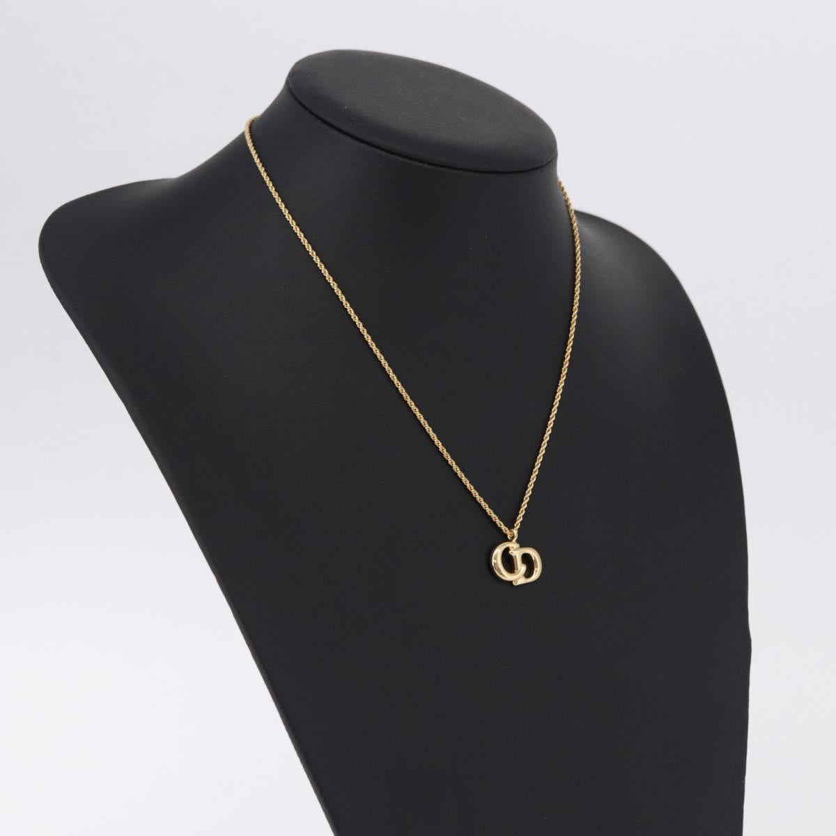 Christian Dior Necklace metal Gold Tone Auth 192162V