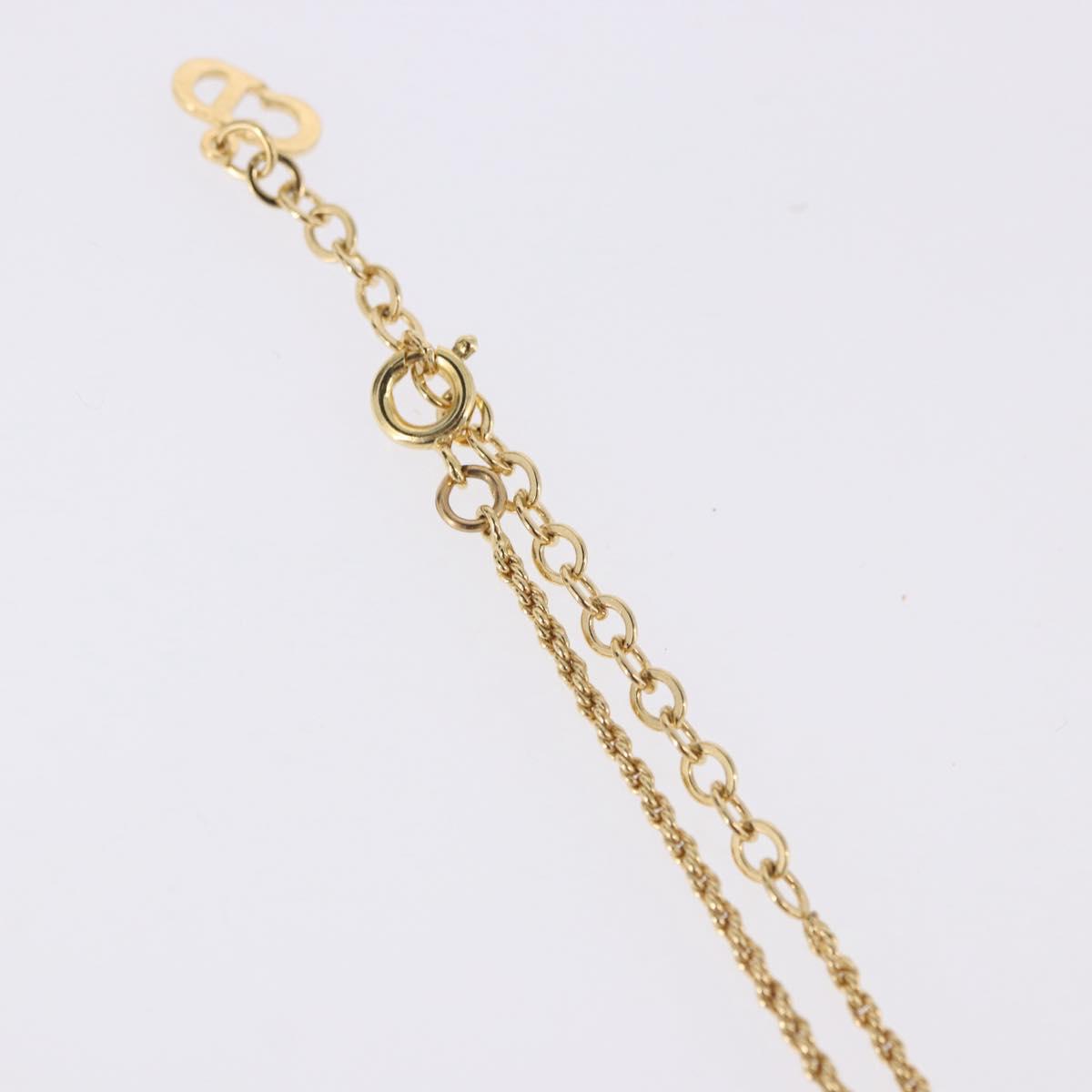 Christian Dior Necklace metal Gold Tone Auth 192162V